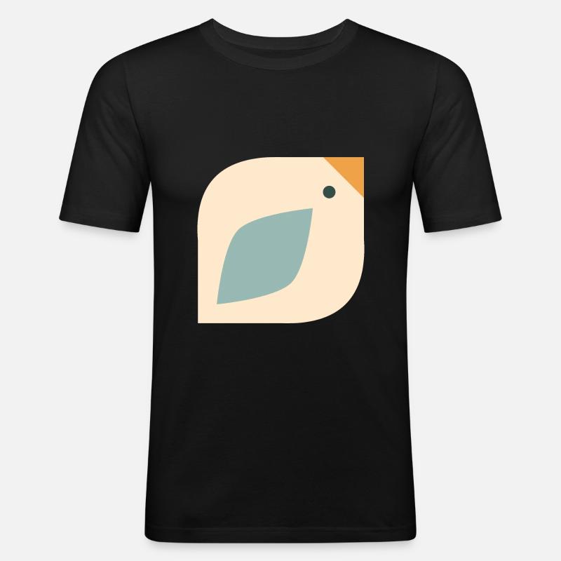 Süßer Vogel - Männer Slim Fit T-Shirt - Schwarz