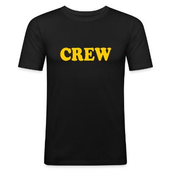 Crew - T-shirt près du corps Homme - noir - Devant - Nik (191cm)