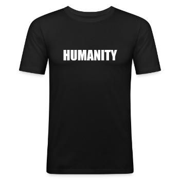 Humanity - Men's Slim Fit T-Shirt - black - Front - Nik (191cm)