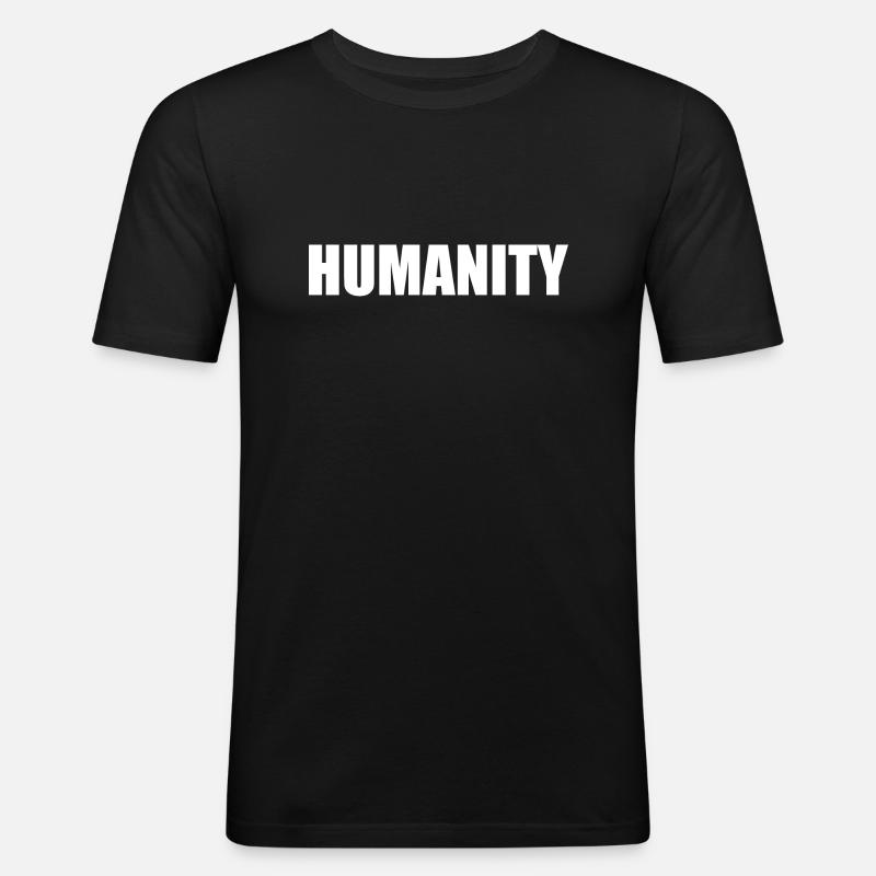 Humanity - Männer Slim Fit T-Shirt - Schwarz
