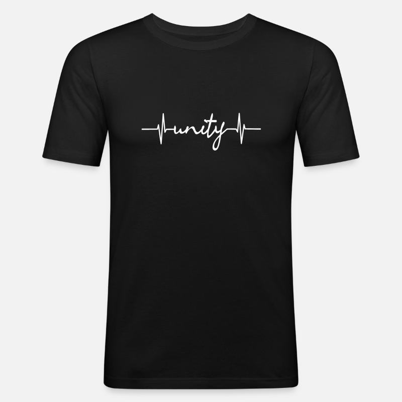 unity - Männer Slim Fit T-Shirt - Schwarz