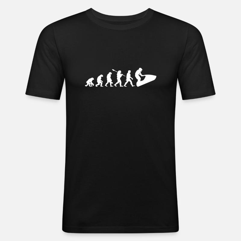 Jetski Evolution - Men's Slim Fit T-Shirt - black