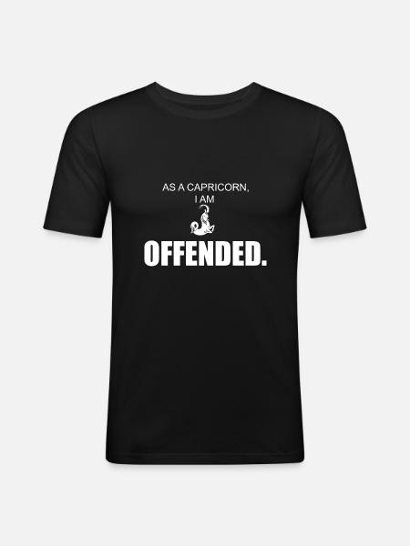 CAPRICORN - Men's Slim Fit T-Shirt - black