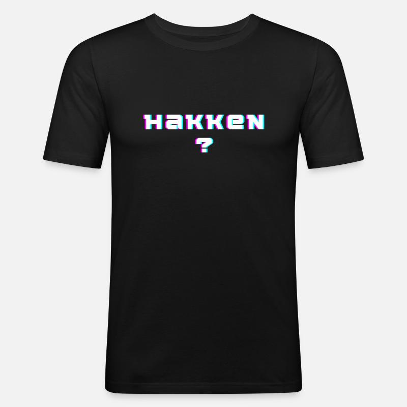 Hakken - Männer Slim Fit T-Shirt - Schwarz