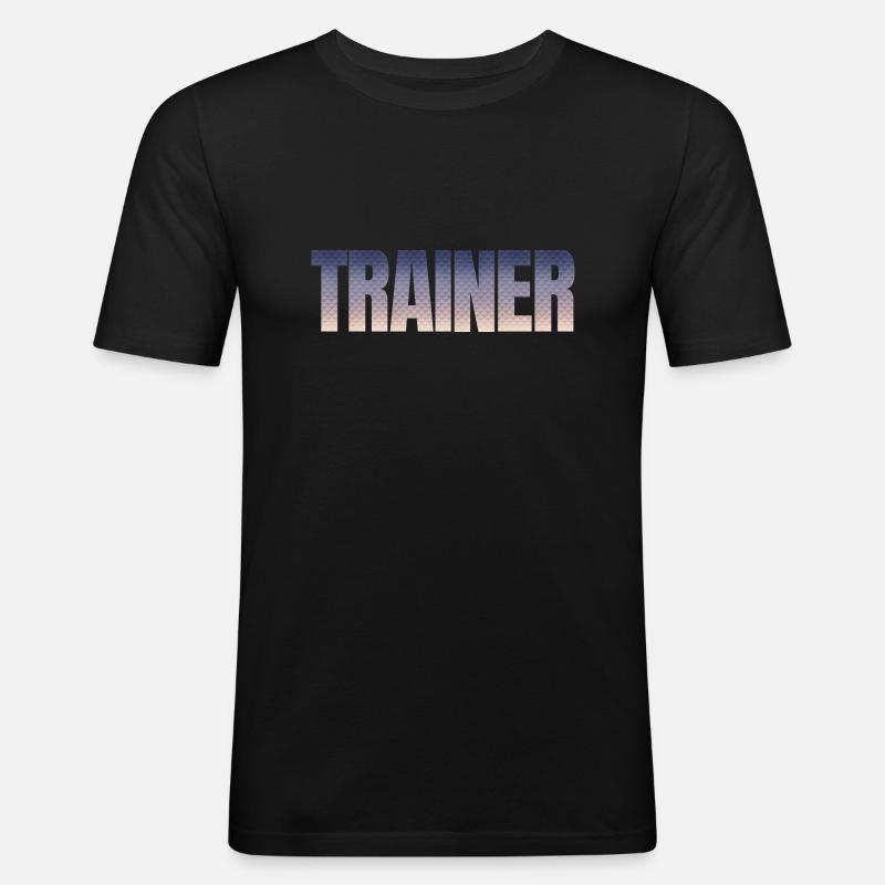 TRAINER 7 - Männer Slim Fit T-Shirt - Schwarz