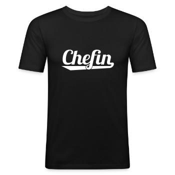Chef - T-shirt près du corps Homme - noir - Devant - Nik (191cm)