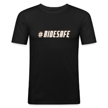 Ride Safe Biker - Männer Slim Fit T-Shirt - Schwarz - Vorne - Nik (191cm)