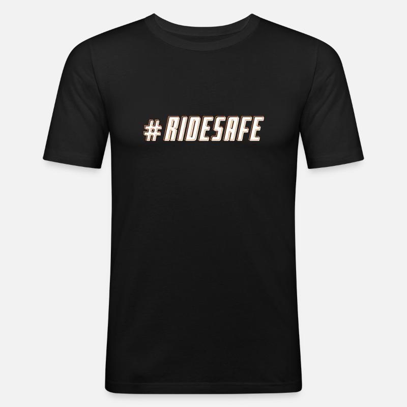 Ride Safe Biker - Männer Slim Fit T-Shirt - Schwarz