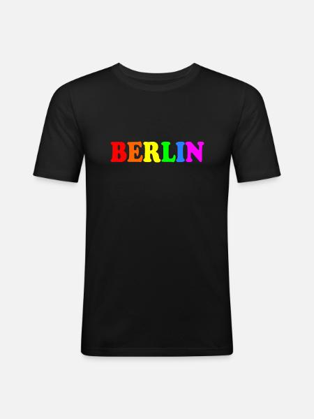 Berlin - Herre Slim Fit T-Shirt - sort