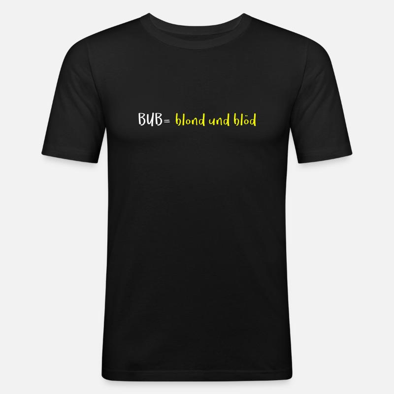 SVG Logo BUB - Männer Slim Fit T-Shirt - Schwarz