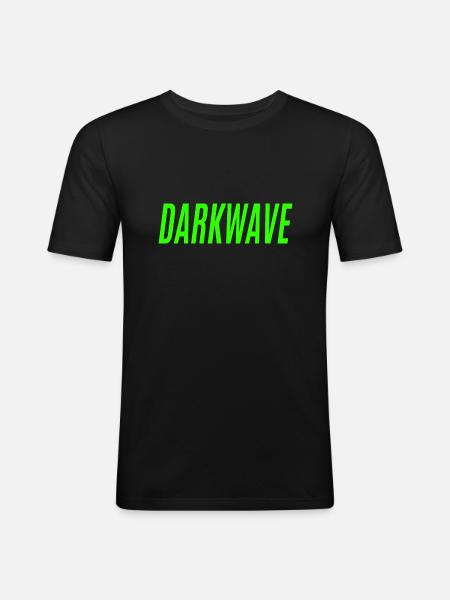 Darkwave EDM Synth Music - Men's Slim Fit T-Shirt - black