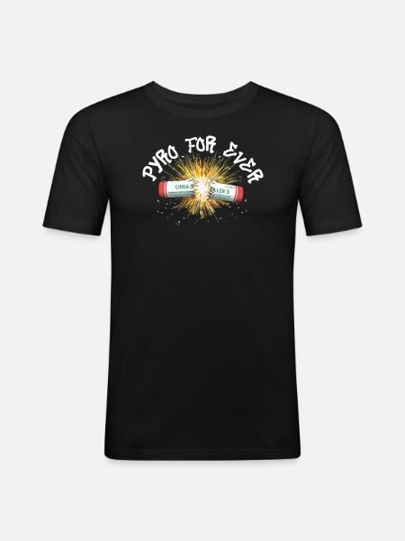 Pyro For Ever - Men's Slim Fit T-Shirt - black