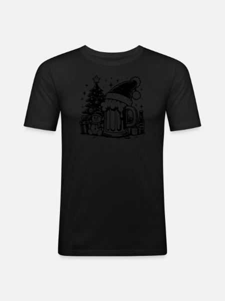Noël Eggnogg - T-shirt près du corps Homme - noir