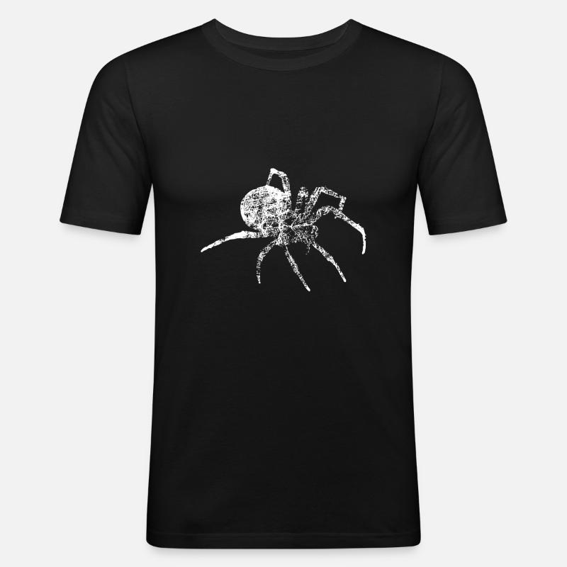 Grunge spider - spider distressed - Men's Slim Fit T-Shirt - black