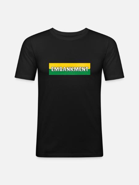 Embankment Station - Men's Slim Fit T-Shirt - black