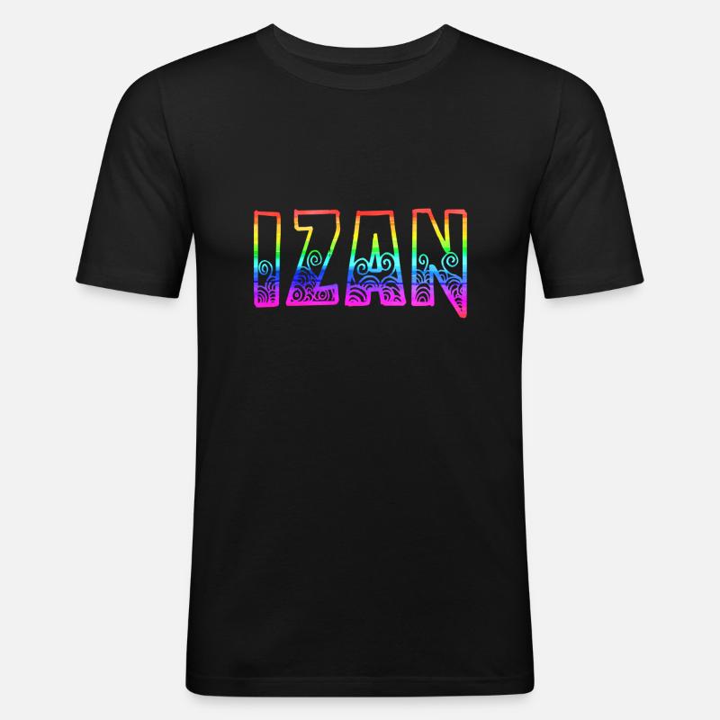 Izan RS Rainbow - Men's Slim Fit T-Shirt - black