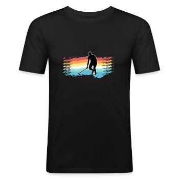 hockey - Slim Fit T-shirt herr - svart - Fram - Nik (191cm)