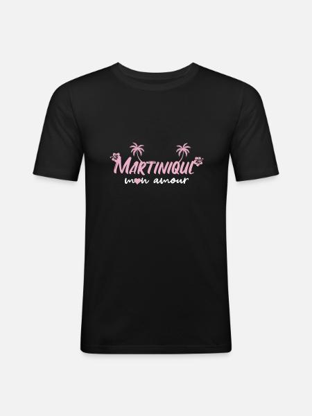 Martinique - Men's Slim Fit T-Shirt - black