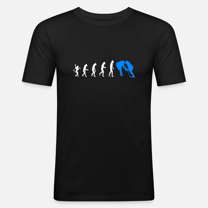 Eishockey Evolution Hockey Geschnenkidee - Männer Slim Fit T-Shirt - Schwarz