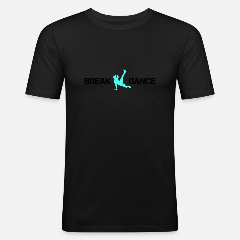 break dance 02 - Männer Slim Fit T-Shirt - Schwarz