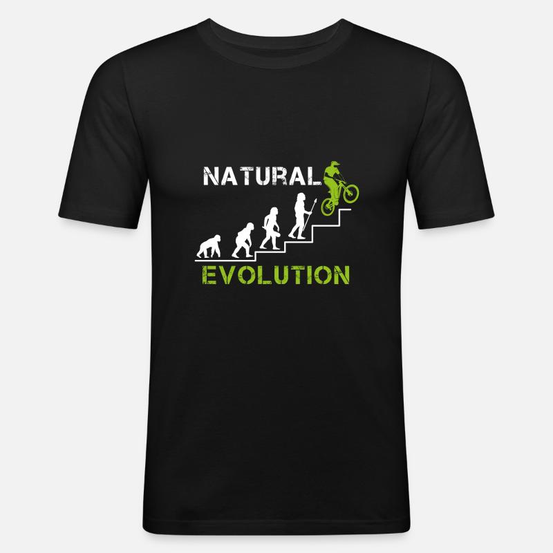 DownHill Evolution - Männer Slim Fit T-Shirt - Schwarz