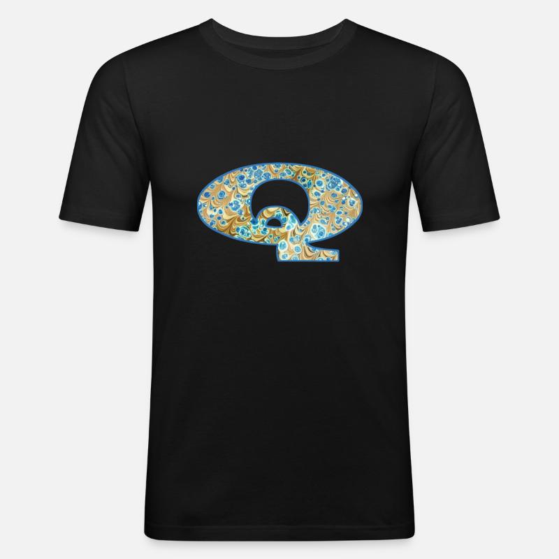q e 243 - Männer Slim Fit T-Shirt - Schwarz