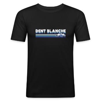 Dent Blanche – The silent queen of the Alps - Men's Slim Fit T-Shirt - black - Front - Nik (191cm)