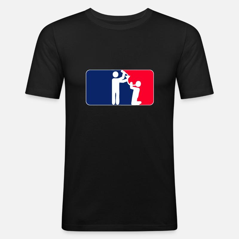 Trichter - Männer Slim Fit T-Shirt - Schwarz