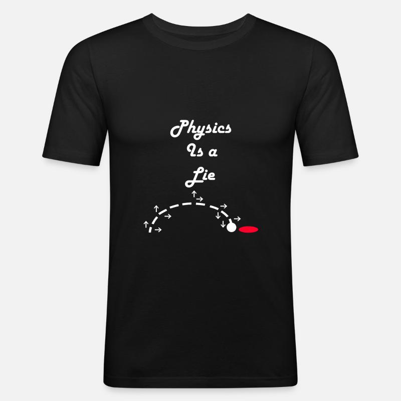 Physics is a Lie - Men's Slim Fit T-Shirt - black