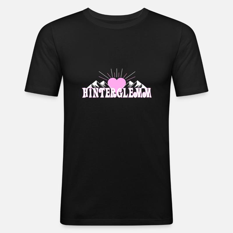 Saalbach Hinterglemm - Männer Slim Fit T-Shirt - Schwarz