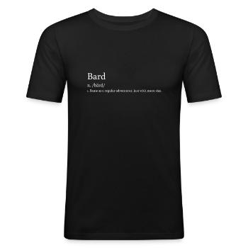 Bard Definition: Rizz - Men's Slim Fit T-Shirt - black - Front - Nik (191cm)
