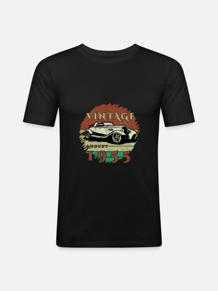 70 års fødselsdag - Classic - Årgang siden 08/1955 - Herre Slim Fit T-Shirt - sort