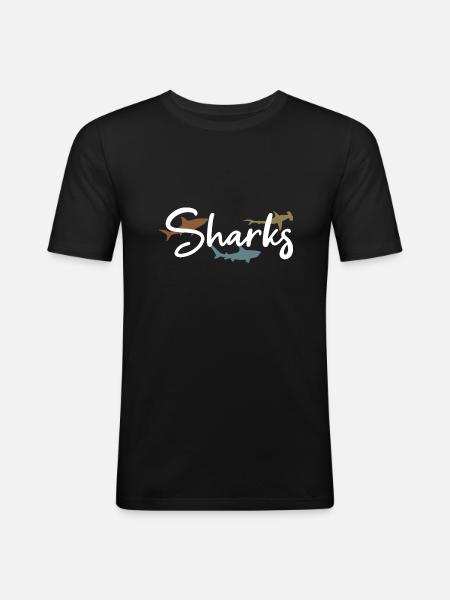 Haie - Männer Slim Fit T-Shirt - Schwarz