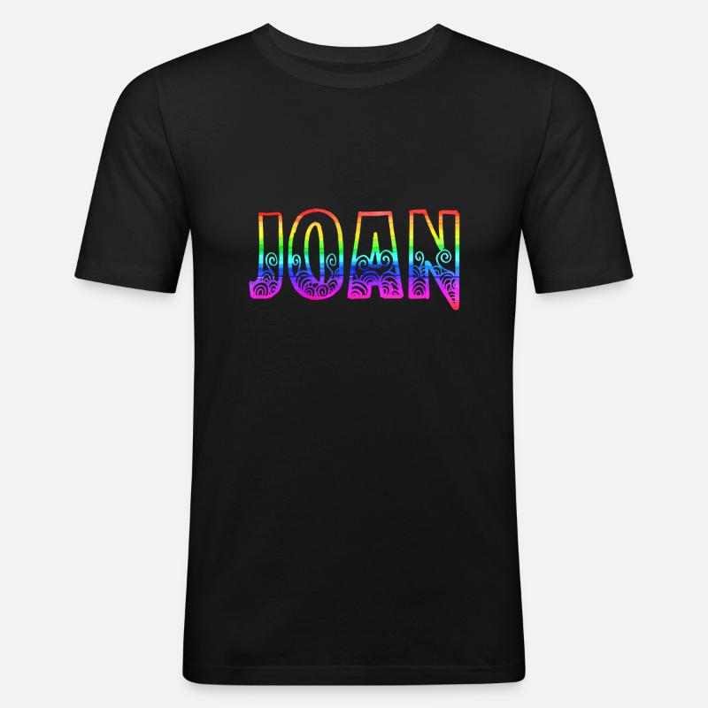 Joan RS Rainbow - Men's Slim Fit T-Shirt - black