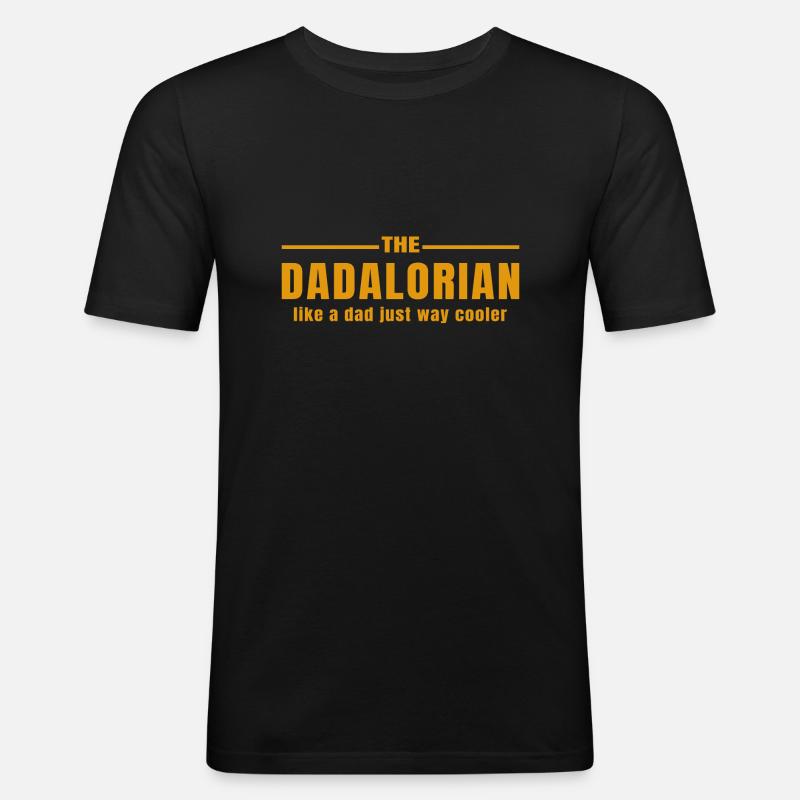 DADALORIAN - Männer Slim Fit T-Shirt - Schwarz