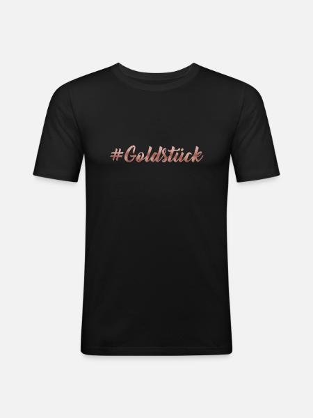 Goldstück - Männer Slim Fit T-Shirt - Schwarz