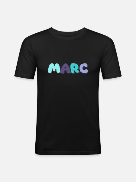 Name - Marc - Men's Slim Fit T-Shirt - black