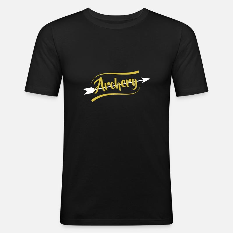 Bogenschießen Pfeil Bogen Bogenschütze - Männer Slim Fit T-Shirt - Schwarz