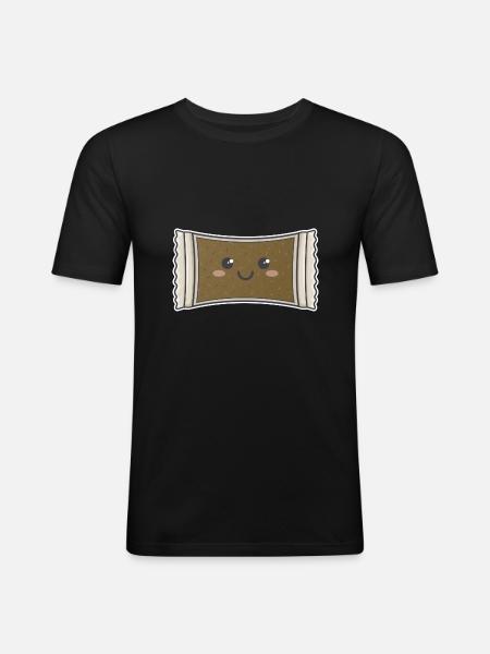 Snus Tabac Nicotine Suède - T-shirt près du corps Homme - noir