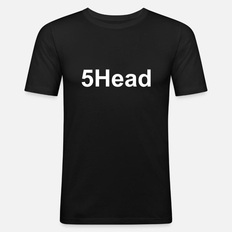 5Head - Gaming Stream Chat Meme - Männer Slim Fit T-Shirt - Schwarz