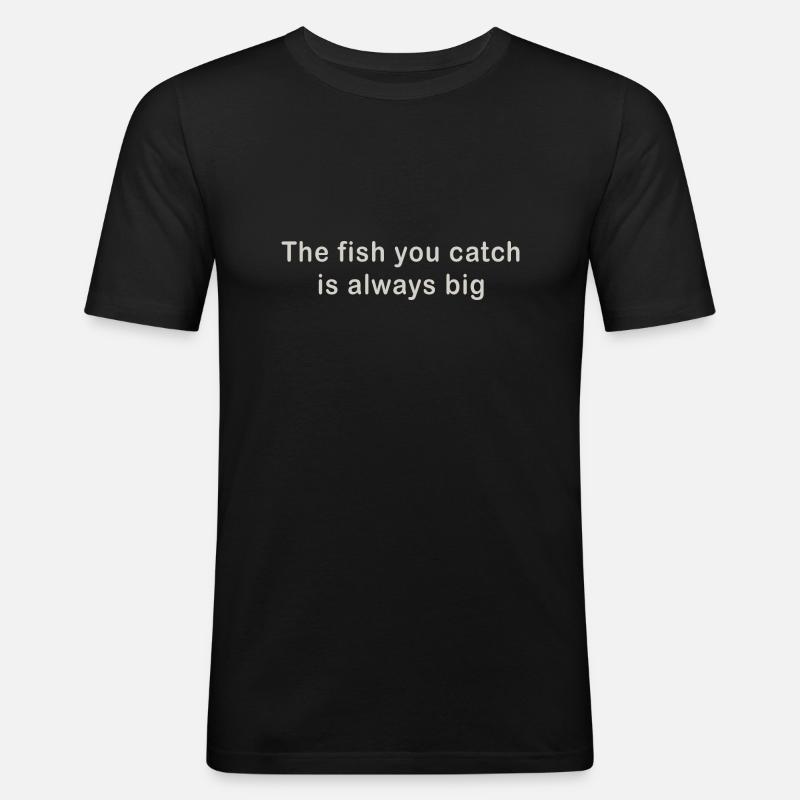 the fish - Männer Slim Fit T-Shirt - Schwarz