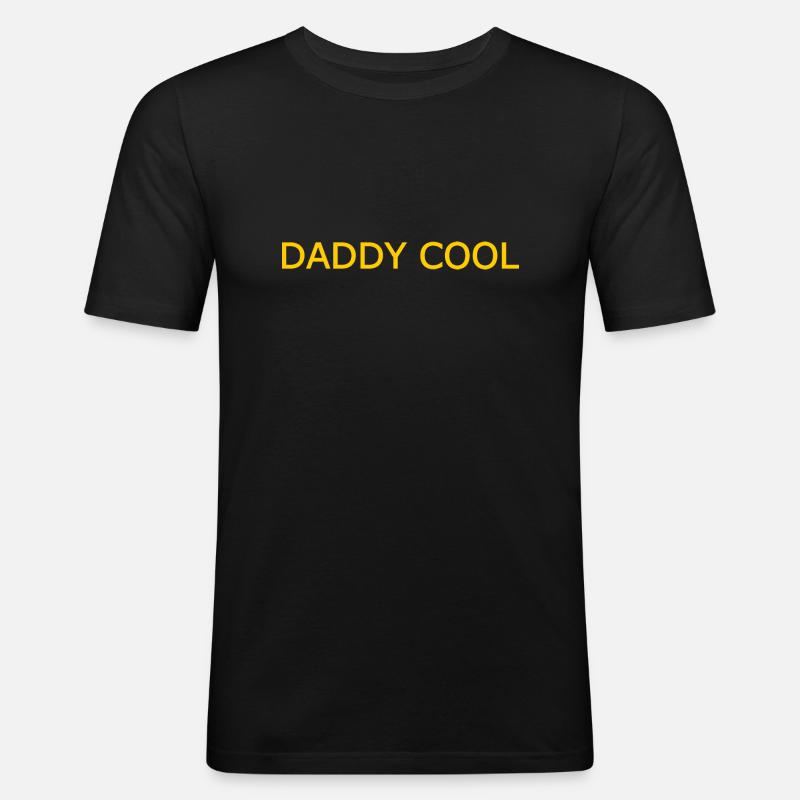 Daddy cool - Männer Slim Fit T-Shirt - Schwarz