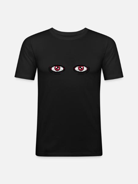 2 big eyes - Men's Slim Fit T-Shirt - black
