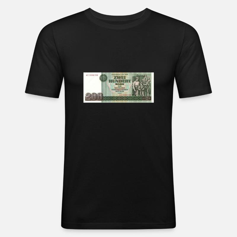 200 mark der ddr - Männer Slim Fit T-Shirt - Schwarz