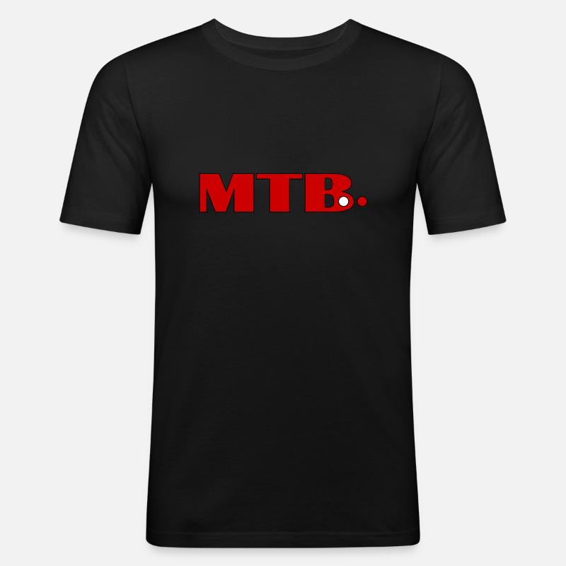 MTB - Männer Slim Fit T-Shirt - Schwarz