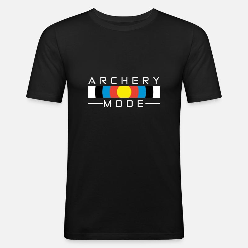 Bogenschießen Modus - Männer Slim Fit T-Shirt - Schwarz