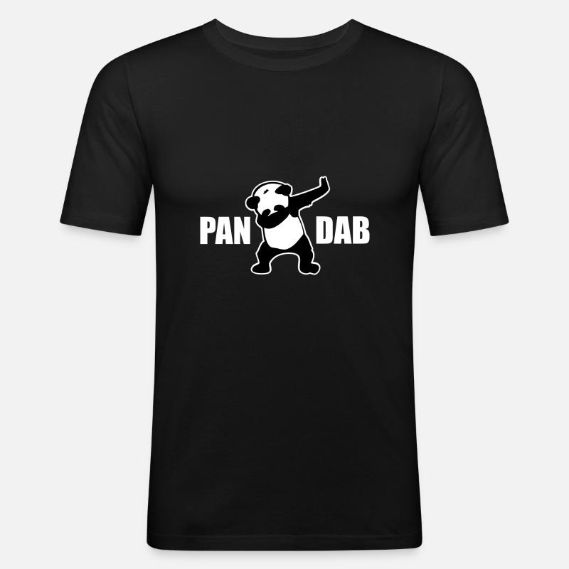 Panda Dab dance - Men's Slim Fit T-Shirt - black