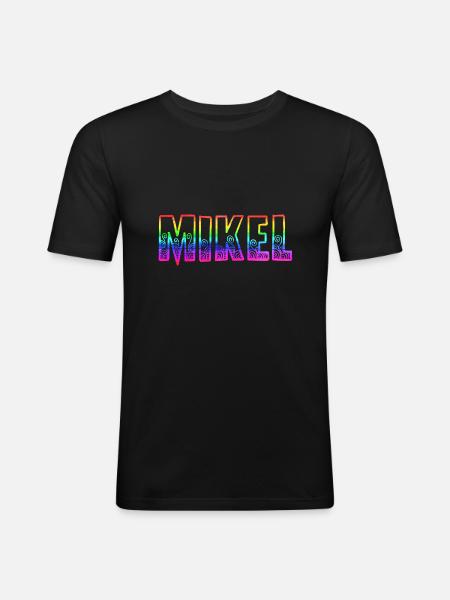 Mikel RS Rainbow - Men's Slim Fit T-Shirt - black