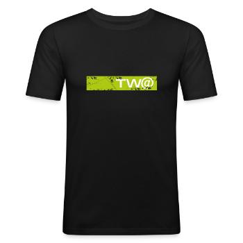 TW@Tee - Men's Slim Fit T-Shirt - black - Front - Nik (191cm)