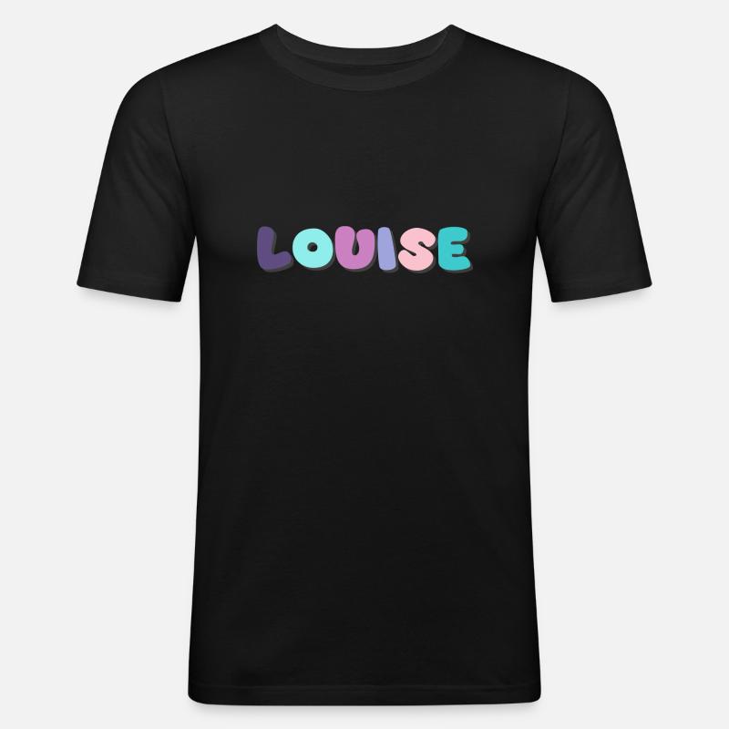 Name - Louise - Männer Slim Fit T-Shirt - Schwarz